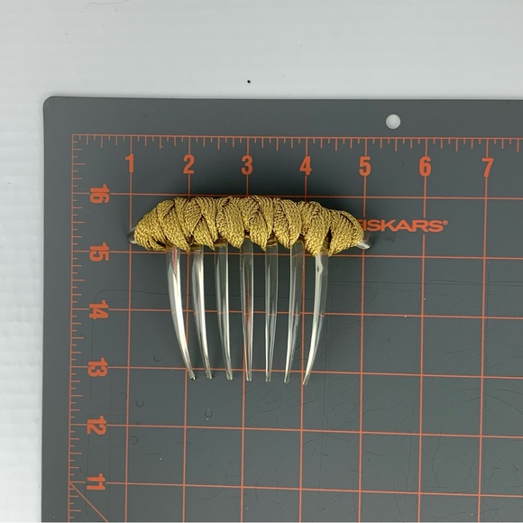 Kirk’s Folly Gold Ribbon Hair Comb - Picture 2 of 5